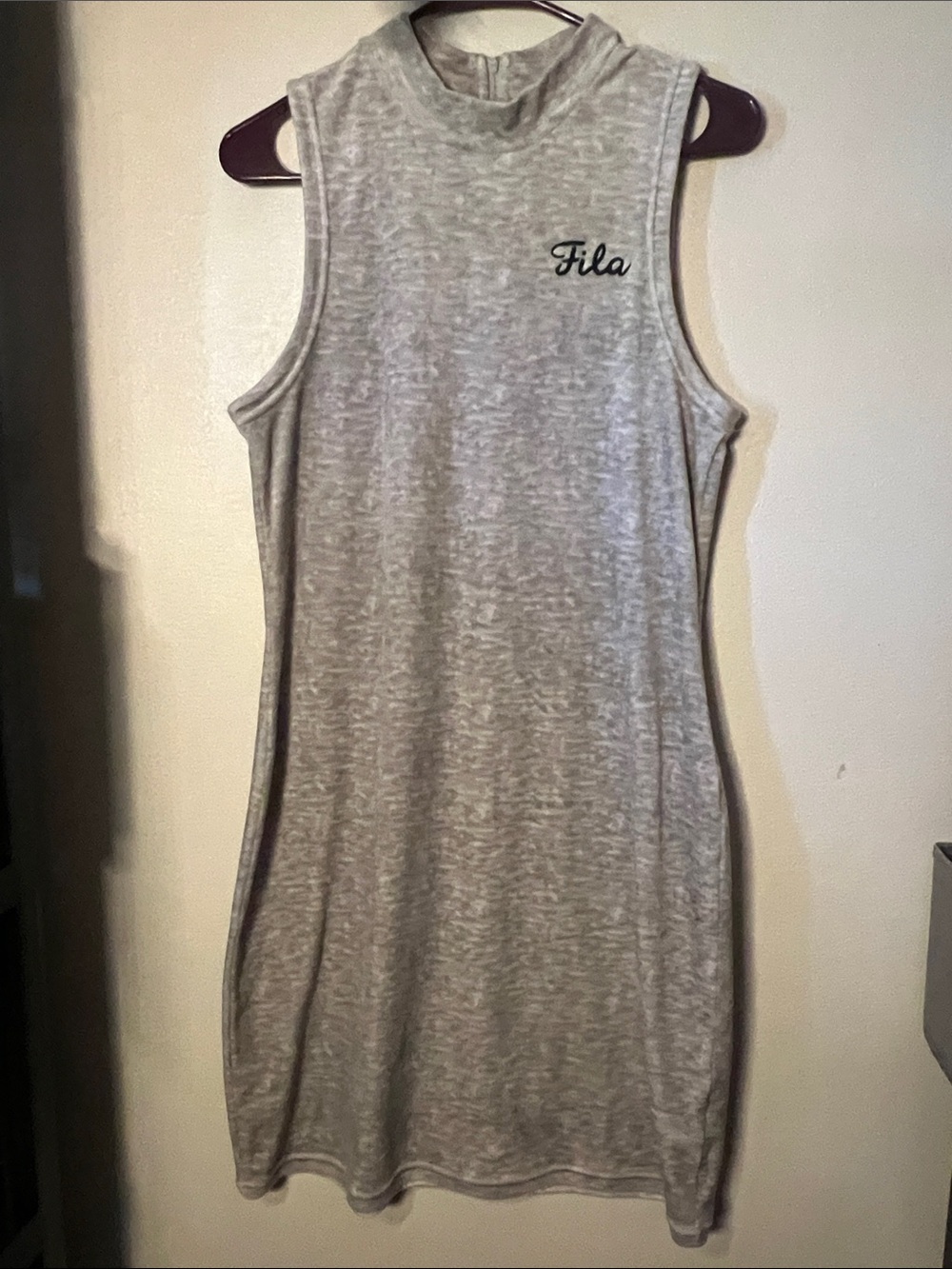 FILA Mini Bodycon Velour Dress